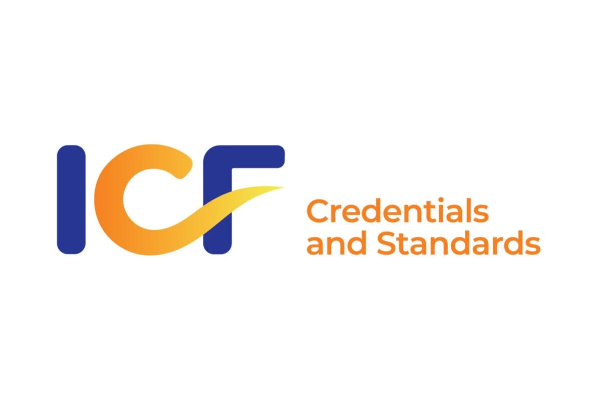 ICF Credentials and Standards logo for ACC, PCC, MCC, and ACTC certifications